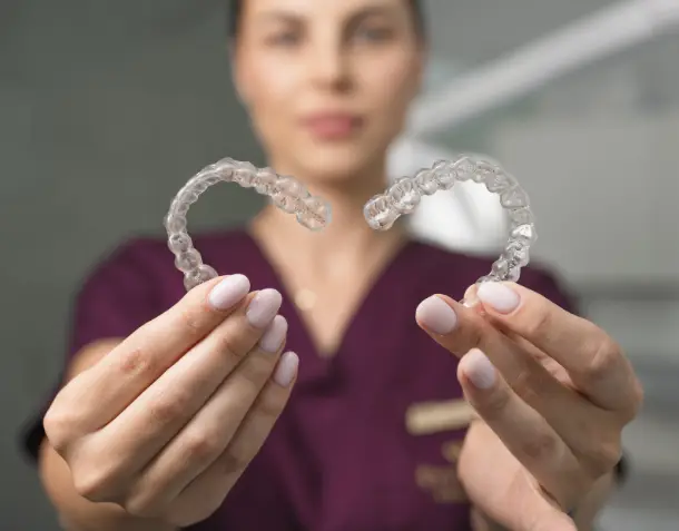Teeth straightening of both jaws with clear aligners (easy case)