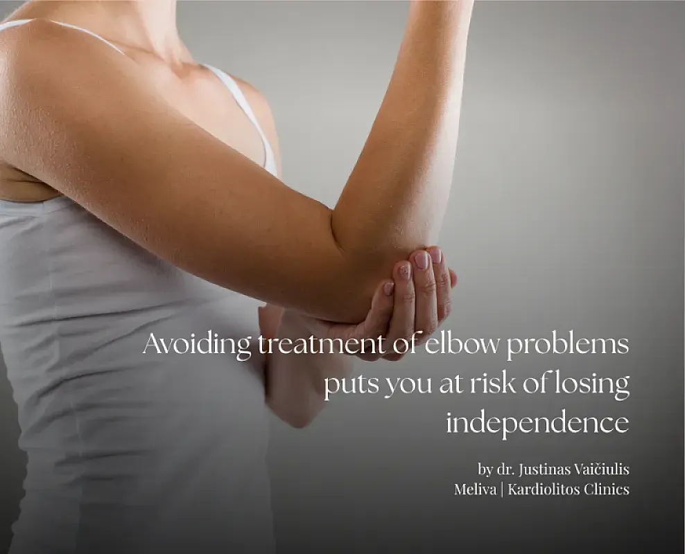 Doctor warns: avoiding treatment of elbow problems puts you at risk of losing independence